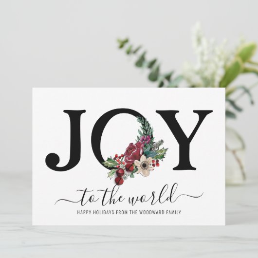 Modern Joy Typography Floral (Staand voorkant)