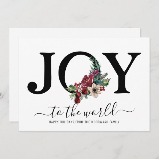 Modern Joy Typography Floral (Voorkant / Achterkant)