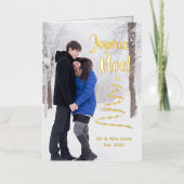 Modern Joyeux Noel  Folie Feestdagenkaart (Voorkant)