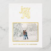 modern joyful 1 foto folie vakantie briefkaart (Voorkant)