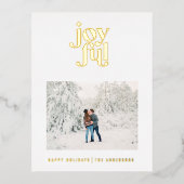 modern joyful 1 foto folie vakantie briefkaart (Voorkant)