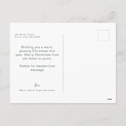 Modern Joyful 3 Foto's Feestdagenkaart (Achterkant)