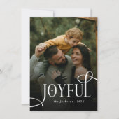 Modern Joyful Family 2 Photo Christmas  Feestdagenkaart (Voorkant)