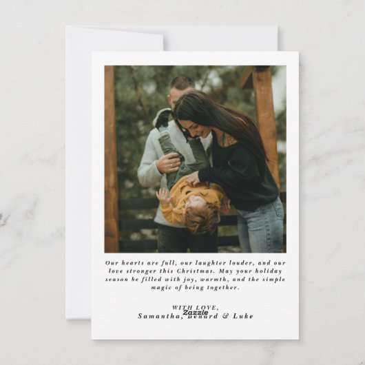 Modern Joyful Family 2 Photo Christmas  Feestdagenkaart (Achterkant)