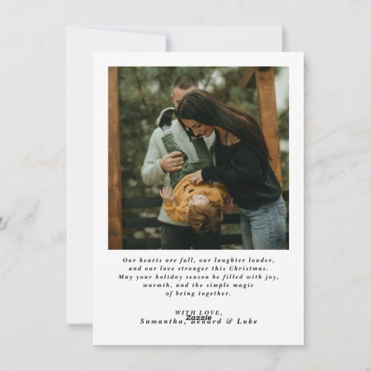 Modern Joyful Family 2 Photo Christmas  Feestdagenkaart (Achterkant)