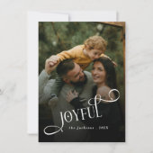 Modern Joyful Family 2 Photo Christmas  Feestdagenkaart (Voorkant)