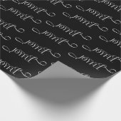 Modern Joyful Family Christmas  Cadeaupapier (Hoek)