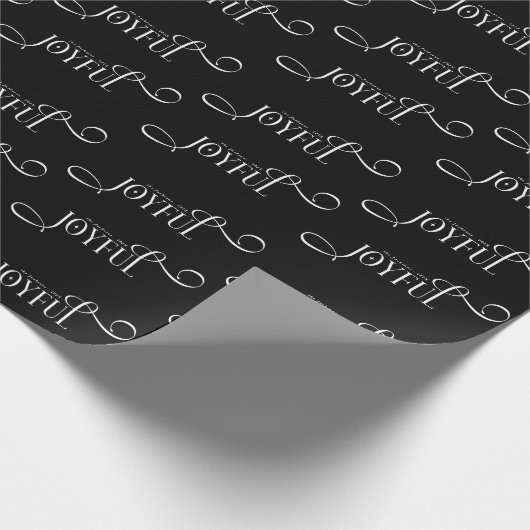 Modern Joyful Family Christmas  Cadeaupapier (Hoek)