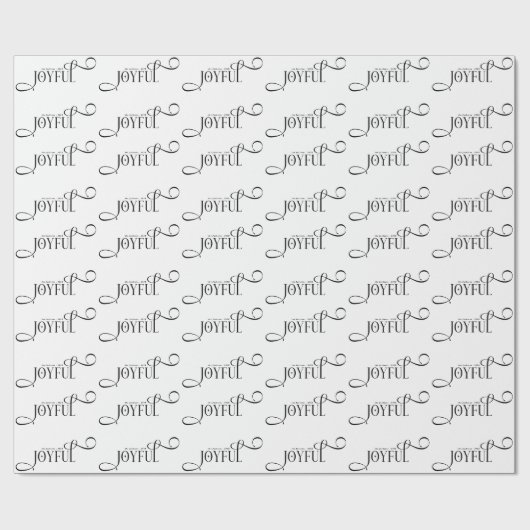 Modern Joyful Family Christmas  Cadeaupapier (Vlak)