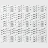 Modern Joyful Family Christmas  Cadeaupapier (Vlak)