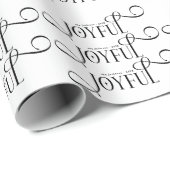 Modern Joyful Family Christmas  Cadeaupapier (Rol Hoek)