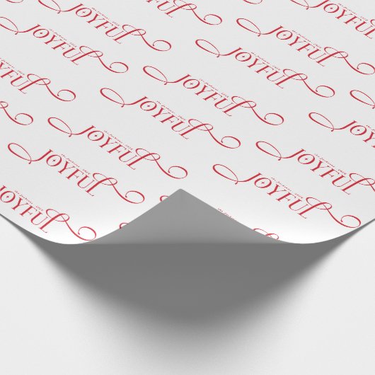 Modern Joyful Family Christmas  Cadeaupapier (Hoek)