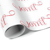 Modern Joyful Family Christmas  Cadeaupapier (Rol Hoek)