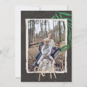 Modern Joyful Foliage & Foto Kerstmis Feestdagenkaart (Voorkant)