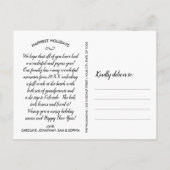 Modern Joyful Hand Lettered Holiday Photo Collage Briefkaart (Achterkant)