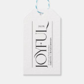 Modern Joyful Happy Holidays Merry Christmas Cadeaulabel (Voorkant)