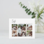 Modern Joyful Kerstscript, vijf-foto's Feestdagenkaart (Staand voorkant)