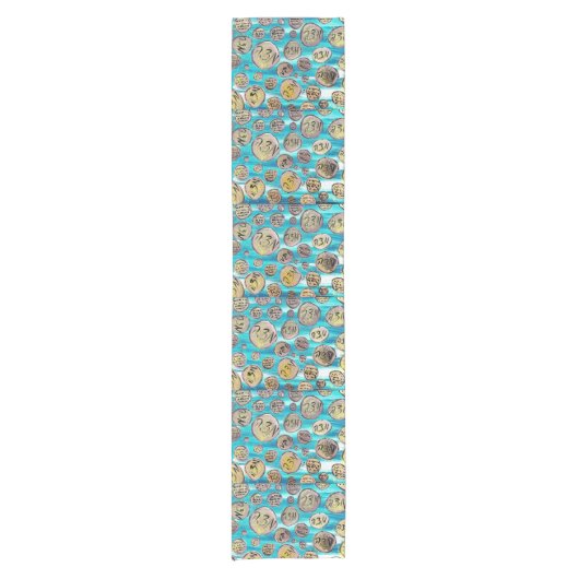 Modern Joyful Matzah Korte Tafelloper (Voorkant)