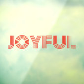 Modern joyful script kerstscript raamsticker (Vel 3)