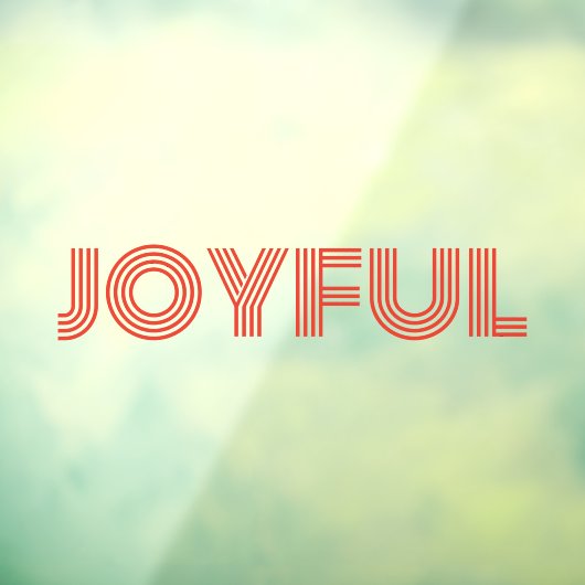 Modern joyful script kerstscript raamsticker (Vel 3)