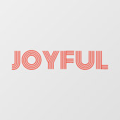 Modern joyful script kerstscript raamsticker (Vel)