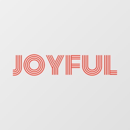 Modern joyful script kerstscript raamsticker (Vel)