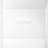 Modern Joyful Typography Half Arch 2-foto Drieluik Wenskaart (Binnenkant midden)