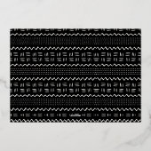 Modern Joyous Kwanzaa Mudcloth Pattern Gold Folie Feestdagenkaart (Achterkant)