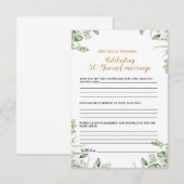 Modern Jubileum 50e bruiloft partij spel Kaart (Voorkant / Achterkant)