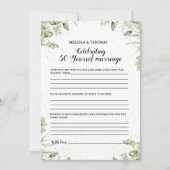 Modern Jubileum 50e bruiloft partij spel Kaart (Voorkant)