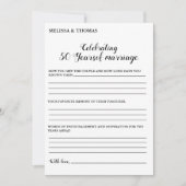 Modern Jubileum 50e bruiloft partij spel Kaart (Voorkant)