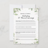 Modern Jubileum 50e bruiloft partij spel Kaart Notitiekaartje (Voorkant)