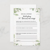 Modern Jubileum 50e bruiloft partij spel Kaart Notitiekaartje (Voorkant / Achterkant)