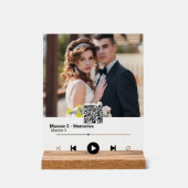 Modern Jubileum Foto QR Code Song Acryl Teken Bord (Voorkant)