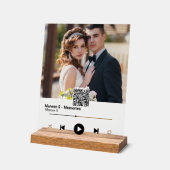Modern Jubileum Foto QR Code Song Acryl Teken Bord (Hoek)