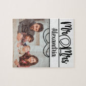 Modern Jubileum Foto van de heren en mevrouw monog Legpuzzel (Horizontaal)