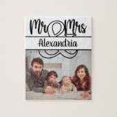 Modern Jubileum Foto van de heren en mevrouw monog Legpuzzel (Verticaal)