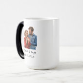 Modern Jubileum Foto Verjaardag voor nieuw paar Magische Mok (Voorkant links)