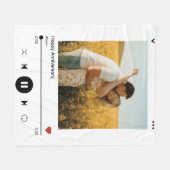 Modern Jubileum Photo Song Hoesje voor Paar Fleece Deken (Voorkant (Horizontaal))