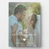 Modern Jubileum plaquette met Easel Stand Fotoplaat (voorkant)