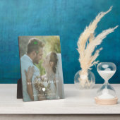 Modern Jubileum plaquette met Easel Stand Fotoplaat (Zijkant)