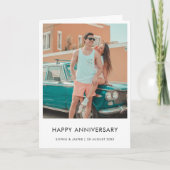 Modern Jubileum | Stijlvolle minimalistische foto Kaart (Voorkant)