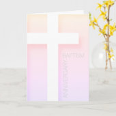Modern Jubileum van Baptisme in roze pasteltonen Kaart (Gele Bloem)