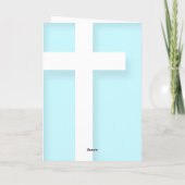 Modern Jubileum van Doopsel in Blauwe Groet Kaart (Achterkant)