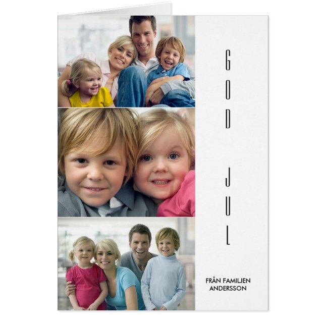 Modern julhälsningskort (Voorkant)