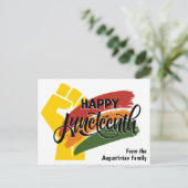 Modern JUNETEENTH Briefkaart (Staand voorkant)