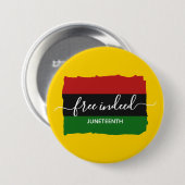 Modern JUNETEENTH-vrij Ronde Button 7,6 Cm (Voorkant /achterkant)