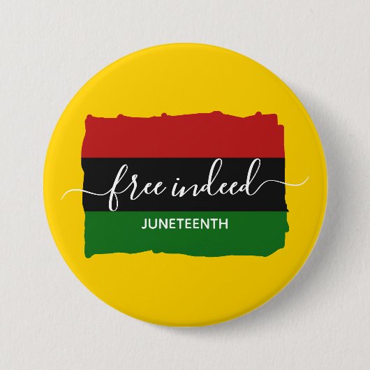 Modern JUNETEENTH-vrij Ronde Button 7,6 Cm (Voorkant)