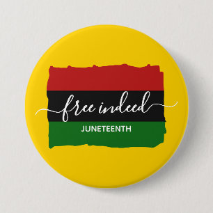 Modern JUNETEENTH-vrij Ronde Button 7,6 Cm