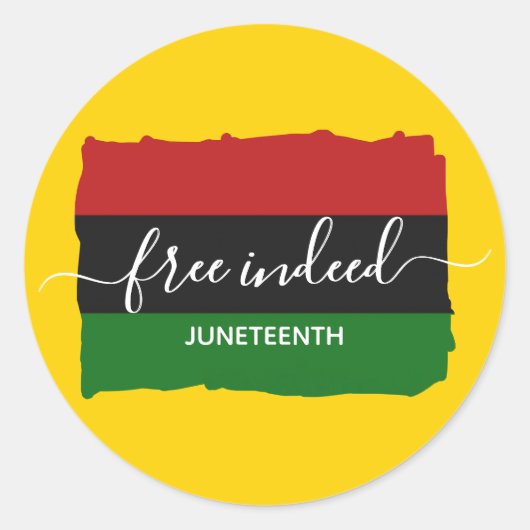 Modern JUNETEENTH-vrij Ronde Sticker (Voorkant)